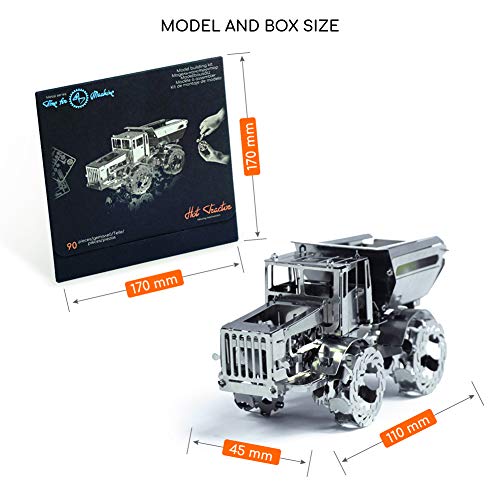 Kit de modelo de coche – Kit de modelo 3D Tractor caliente – Modelo de coche de metal móvil | rompecabezas 3D para adultos – Kit de metal Steampunk DIY