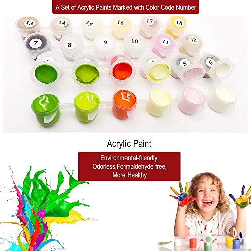Kit de pintura por números - kit de kyoto de jardín japonés kit de pintura al óleo de bricolaje para adultos, niños, principiantes imágenes bricolaje para decoración de pared 40×50cm