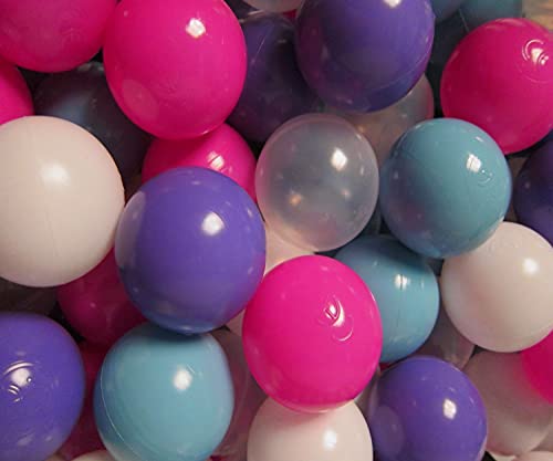 koenig-tom 100 Bolas de 6 cm (Certificado TÜV 2019), Bolas de baño de Bolas, Bolas de bebé, Bolas de Plate sin plastificantes peligrosos, para la guardería y la Calidad Comercial.