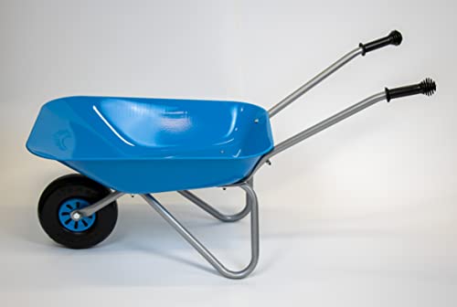 Kurgo Rolly Toys de Color Plata/Azul (a Partir de 2,5 años, Carretilla Infantil, Cuenco de Metal, Asas de plástico, máx. Soporta hasta 25 kg, Plateado 271764)