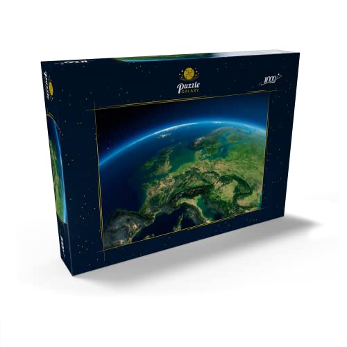 La Tierra por La Mañana, Europa Central - Visualización 3D - Premium 1000 Piezas Puzzles - Colección Especial MyPuzzle de Puzzle Galaxy