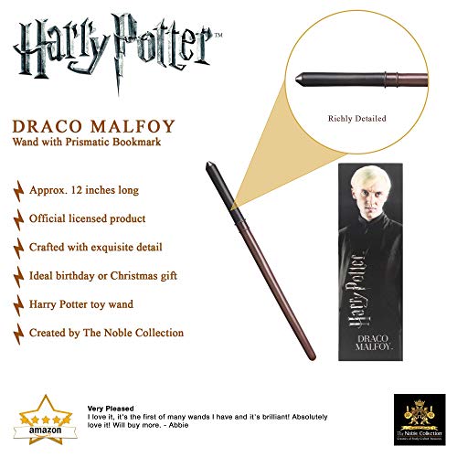 La Varita de PVC Draco Malfoy de Noble Collection y el Marcador prismático