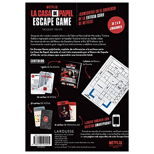 Larose Industries LCC La Casa de Papel: Escape Game 2 - Juego de Mesa en Español, LRCPEG02