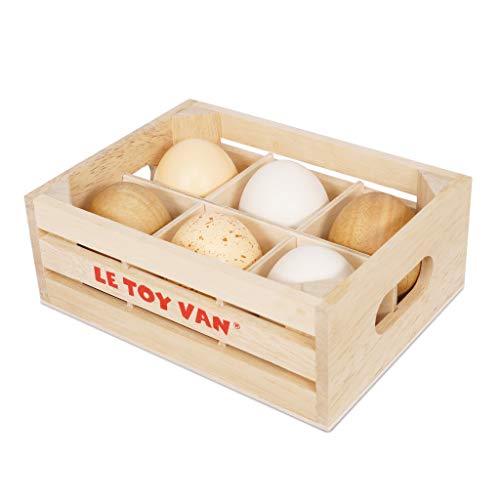 Le Toy Van, Color Huevos de Granja (Farm Eggs-Half Dozen Crate Premium)