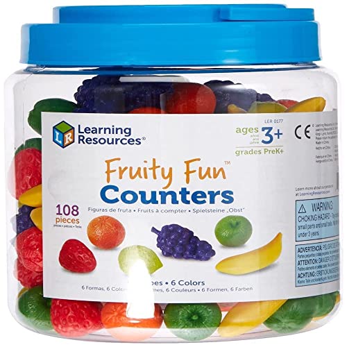 Learning Resources- Figuras de Frutas Fruity Fun, Color (LER0177)