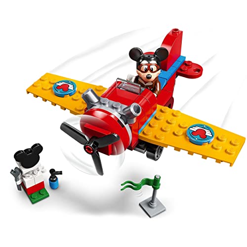 LEGO 10772 Mickey and Friends Avión Clásico de Mickey Mouse, Juguete de Construcción para Niños y Niñas 4 Años
