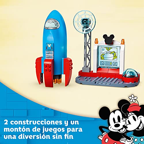 LEGO 10774 Mickey and Friends Cohete Espacial de Mickey Mouse y Minnie Mouse Nave Espacial de Juguete para Niños +4 Años
