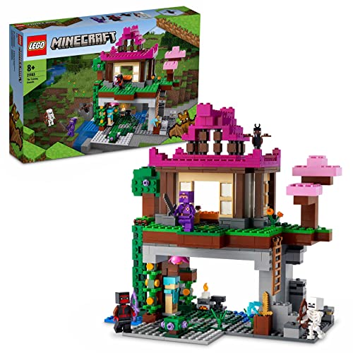 LEGO 21183 Minecraft El Campo de Entrenamiento, Juguete de Construcción con Figuras de Esqueleto, Ninja, Pícaro y Murciélago