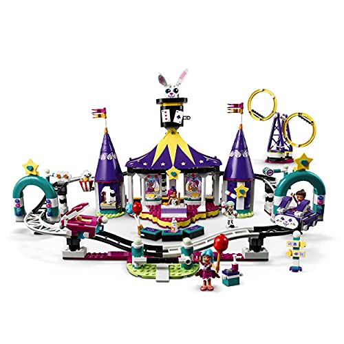 LEGO 41685 Friends Mundo de Magia: Montaña Rusa, Parque de Atracciones de Juguete para Niños y Niñas +8 Años con Mini Muñecas, Multicolor