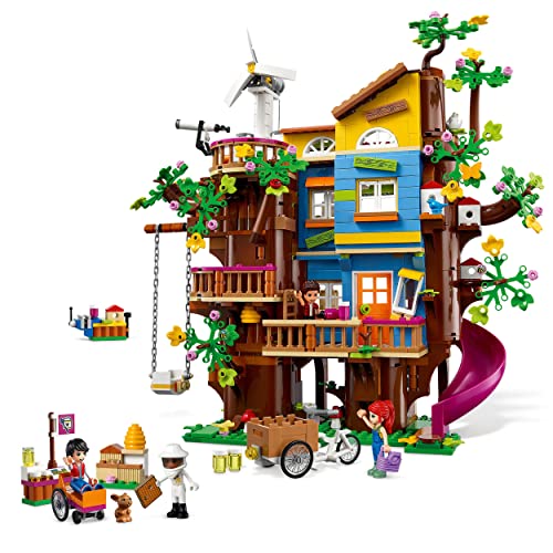 LEGO 41703 Friends Casa del Árbol de la Amistad, Set con Mini Muñecas MIA y River, Juguete Educativo para Niños y Niñas 8 años