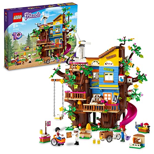 LEGO 41703 Friends Casa del Árbol de la Amistad, Set con Mini Muñecas MIA y River, Juguete Educativo para Niños y Niñas 8 años