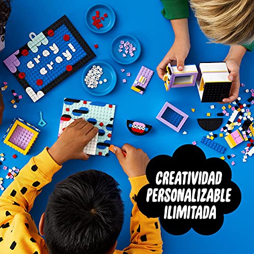 LEGO 41938 Dots Caja de Diseños Creativos, Manualidades para Niños, Organizador de Escritorio con Marco de Fotos y Portalápices, Regalos para Pascua