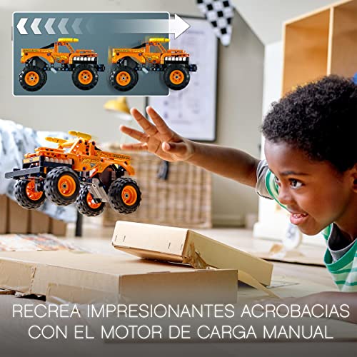 LEGO 42135 Technic Monster Jam El Toro Loco, Set de Construcción 2en1 de Camión Monster Truck, Coche de Juguete para Niños de 7 Años