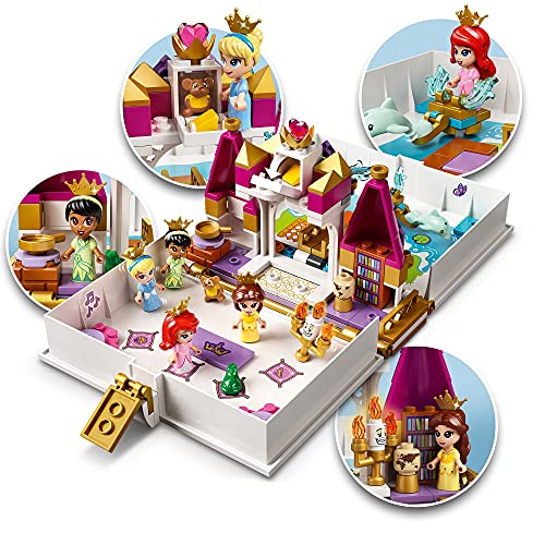 LEGO 43193 Disney Cuentos e Historias: ArielBellaCenicienta y TianaCastillo de Juguete con 4 Micro Muñecas