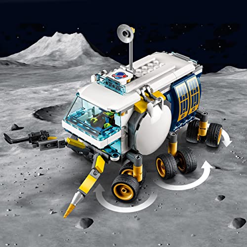 LEGO 60348 City Vehículo de Exploración Lunar, Juguetes Espaciales para Niños de 6 años, Set Inspirado en NASA con Mini Figuras de Astronautas