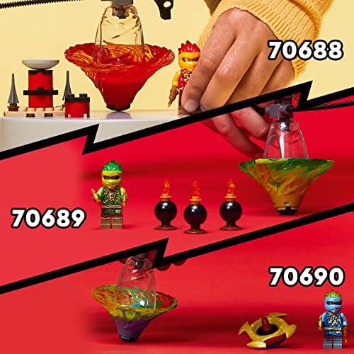 LEGO 70688 Ninjago Entrenamiento Ninja de Spinjitzu de Kai, Peonzas para niños, Juguete Giratorio de Acción para Niños de 6 Años