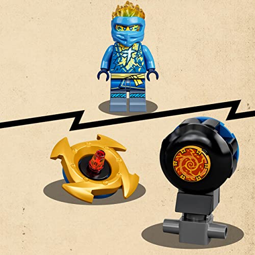 LEGO 70690 Ninjago Entrenamiento Ninja de Spinjitzu de Jay, Juguetes Giratorios, Peonza para Niños, Juego de Acción para Niños de 6 Años