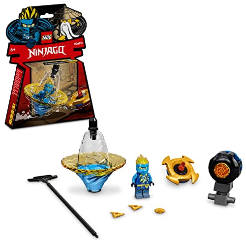 LEGO 70690 Ninjago Entrenamiento Ninja de Spinjitzu de Jay, Juguetes Giratorios, Peonza para Niños, Juego de Acción para Niños de 6 Años