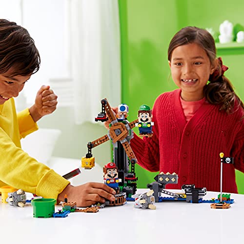 LEGO 71390 Super Mario Set de Expansión: Derribo de Los Reznors, Juguete de Construcción Coleccionable para Niños