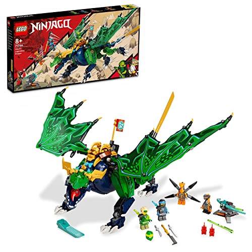 LEGO 71766 Ninjago Dragón Legendario de Lloyd, Set de Ninjas con Figuras de Guerreros para Niños 8 Años con Bandera Coleccionable