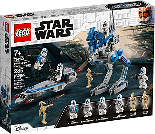 Lego 75280 - Juego de cartas de los trofeos Clone Troopers del 501 Legion 75280 + revista Star Wars nº 78 (cómics, póster) con bolsa de plástico de barco de cañón republicano