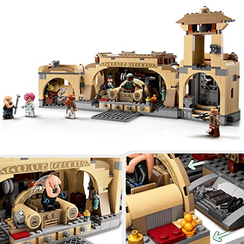 LEGO 75326 Star Wars Sala del Trono de Boba Fett, Juego de Construcción para Niños de 9 Años con Mini Figuras de la Saga, Palacio de Jabba The Hutt