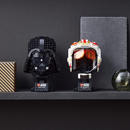 LEGO 75327 Star Wars Casco de Luke Skywalker, Versión Cinco Rojo, Maqueta para Construir para Adultos, Regalo Coleccionable para Fans