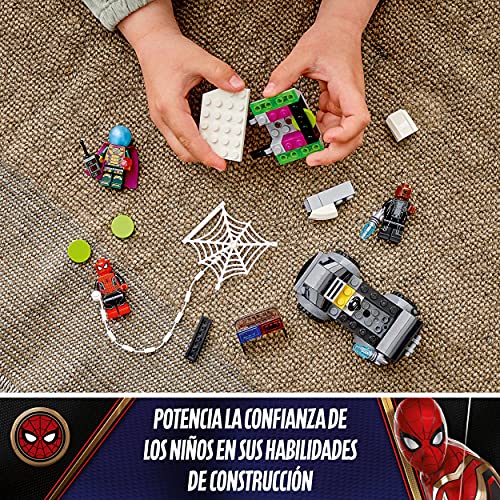 LEGO 76184 Marvel Spider-Man vs. Ataque del Dron de Mysterio, Juguete de Construcción de Superhéroes para Niños 4 años