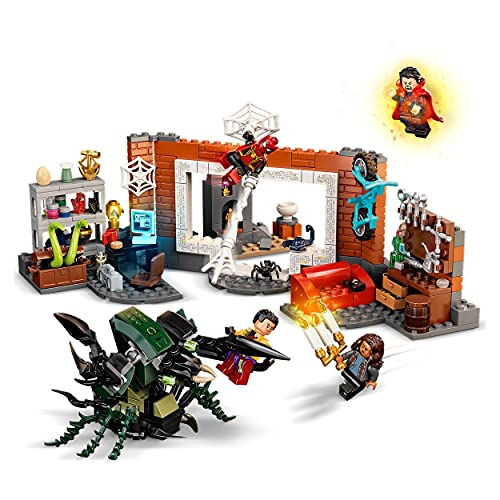 LEGO 76185 Marvel Spider-Man en el Taller del Santuario, Juguete de Construcción para Niños con Mini Figura de Doctor Strange y Bicho Gigante
