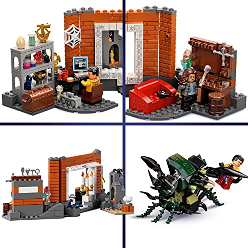 LEGO 76185 Marvel Spider-Man en el Taller del Santuario, Juguete de Construcción para Niños con Mini Figura de Doctor Strange y Bicho Gigante