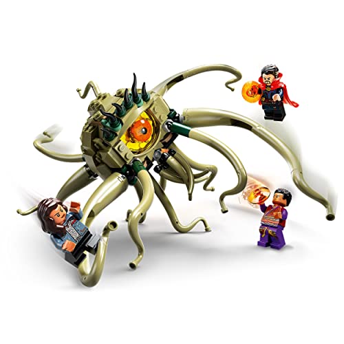 LEGO 76205 Marvel Desafío de Gargantos​, Monstruo con Tentáculos Móviles y Mini Figura de Dr Strange, Juguete para Niños