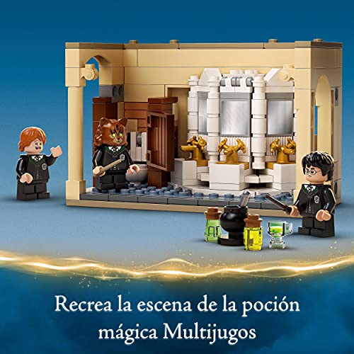 LEGO 76386 Harry Potter Hogwarts Fallo De La Poción Multijugos, Juguete para el 20 Aniversario con Mini Figura Dorada