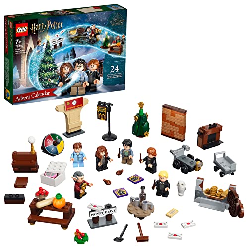 LEGO 76390 Harry Potter Calendario de Adviento de 2021, Juguete de Navidad y Regalo para Niños a Partir de 7 Años con 6 Mini Figuras