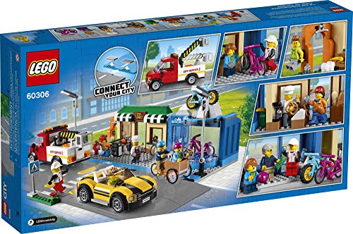 LEGO City Shopping Street 60306 - Kit de construcción para niños (533 piezas)