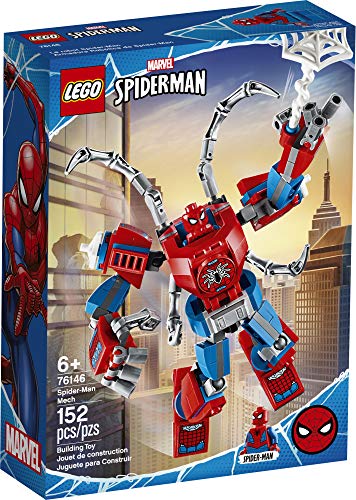 LEGO - Marvel Spider-Man: Spider-Man Mech 76146 - Juguete de construcción, superhéroe, armadura robótica y minifigura, para niños (152 unidades)