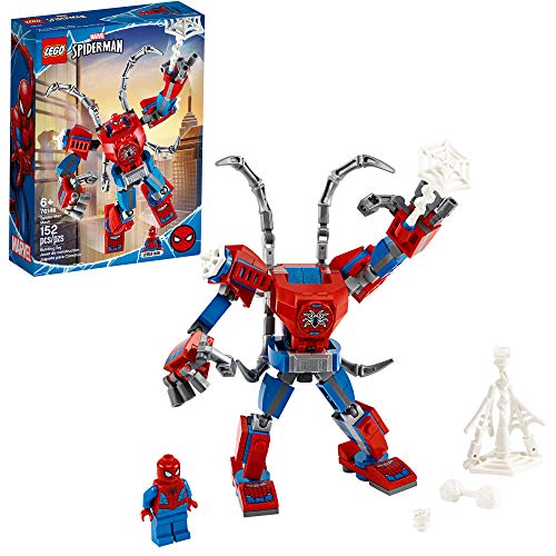 LEGO - Marvel Spider-Man: Spider-Man Mech 76146 - Juguete de construcción, superhéroe, armadura robótica y minifigura, para niños (152 unidades)