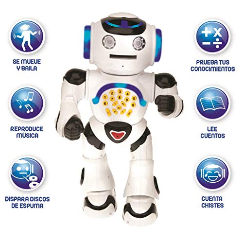 LEXIBOOK Powerman Robot de Juguete Parlante, color blanco (ROB50ES)