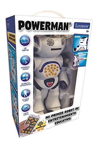 LEXIBOOK Powerman Robot de Juguete Parlante, color blanco (ROB50ES)