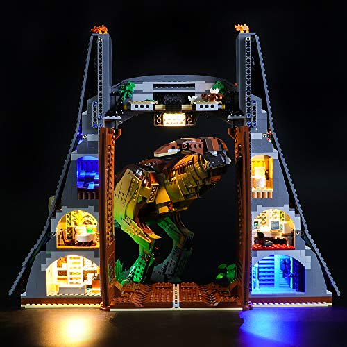 LIGHTAILING Conjunto de Luces (Jurassic World Parque Jurásico: Caos del T. Rex) Modelo de Construcción de Bloques - Kit de luz LED Compatible con Lego 75936 (NO Incluido en el Modelo)