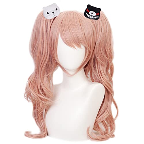 Linna con clips de oso, peluca de Anime Cosplay, peluca de pelo sintético resistente al calor, peluca de juego de rol