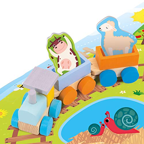 Lisciani - Carotina Baby - El alegre trenecito de madera - Juego educativo para niños a partir de 2 años