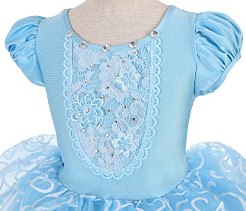 Lito Angels Disfraz Vestido de Tul Princesa Cenicienta para Niñas Talla 10-11 Años, Azul