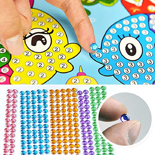 Lizipai Mosaicos pegajosos Kit de Manualidades para niños, 10 Imagen separada Mosaico Etiqueta Arte Hecho a Mano niños DIY Pintura