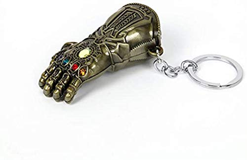 Llavero de guantelete de infinito, accesorios de guerra Thanos War Series Superhéroe, colgante de metal para los fans de Marvel