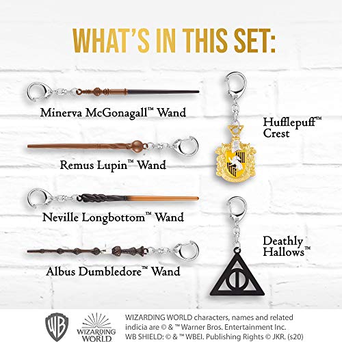 Llaveros de Harry Potter juego de 6 - Incluye llaveros de varita de Minerva McGonagall, Remus Lupin, Neville Longbottom y más - Regalos y accesorios de Harry Potter de PMI