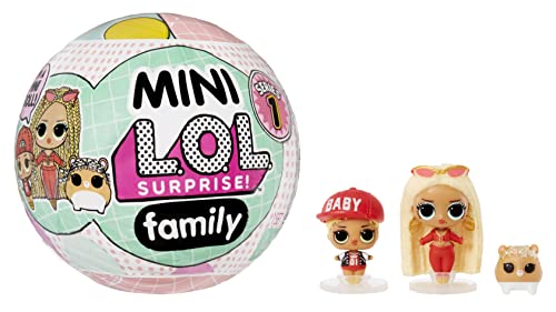 L.O.L. Surprise! OMG Mini Family Collection - Surtido - Mini réplica de muñeca de Moda, Lil Sis y Mascota con Accesorio y Caja 2 en 1 - Coleccionable - Regalo para niños a Partir de 4 años