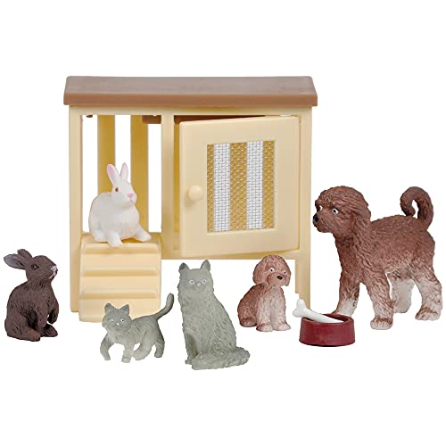Lundby 60-8075-00 Juego de Mascotas, casa de muñecas, 18:1, para muñecas de 11 cm, diseño Sueco