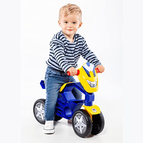 M MOLTO | Moto Correpasillos My First Azul | Moto Infantil de 4 Ruedas Todo Terreno | Juguetes Infantiles Seguros y Resistentes | Fomenta el Desarrollo de Niños y Niñas | De 12 a 36 Meses