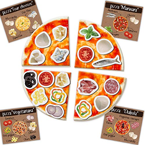magdum Pizza de Madera de Juguete 48 Nevera Juguete Grande - Pizza Juguete - Comida Juguete - Juguetes de Cocina para niños - Cocinitas de Madera - Cocina niños - Cocina Juguete Madera - Pizza Toy