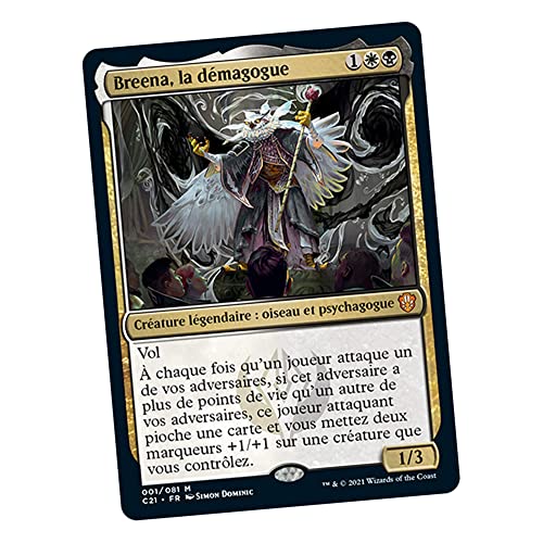 Magic The Gathering- Deck Commander Strixhaven – Proclamación de Plumargen, Color Negro y Blanco (Wizards of The Coast C84431010)